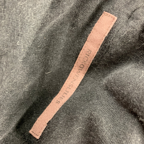 RICK OWENS Lilies One Size Charcoal Acetate Draped Cardigan