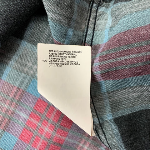 MARC JACOBS Size XS Multi-Color Plaid Viscose Button Up Long Sleeve Shirt