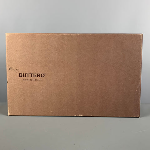 BUTTERO Taille 11 Chaussures basses à lacets en cuir crème marron