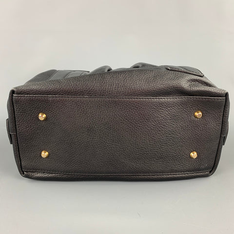 JOANNA MAXHAM Black Textured Leather Top Handles Handbag