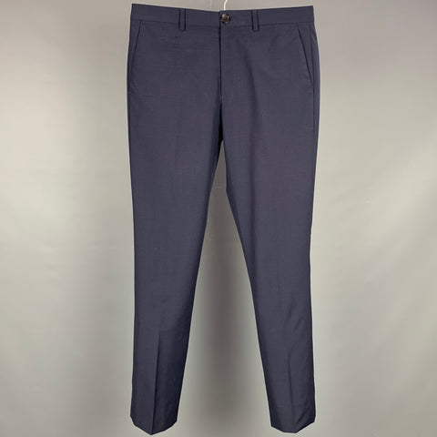 PS by PAUL SMITH Size 38 Regular Navy Dots Wool Notch Lapel Suit