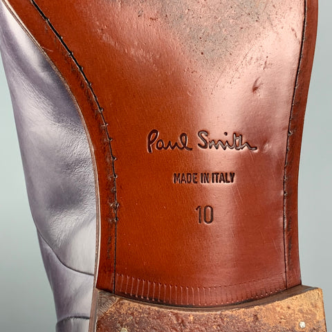 PAUL SMITH Taille 11 Chaussures à lacets en cuir bicolore mauve violet