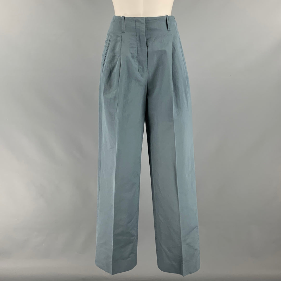 THE ROW Size 0 Grey Cotton Ramie High Waisted Dress Pants – Sui Generis  Designer Consignment