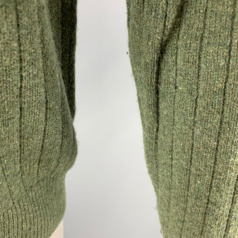 PATAGONIA Size S Green Ribbed Wool Blend Pullover