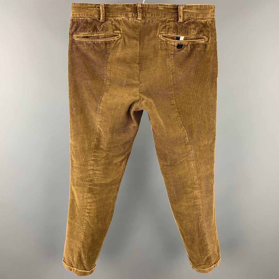 PAUL SMITH x BARBOUR Size 32 Olive Corduroy Cotton Button Fly