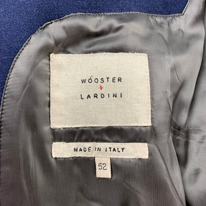 WOOSTER + LARDINI Size 42 Navy Wool / Nylon Double Breasted Peacoat