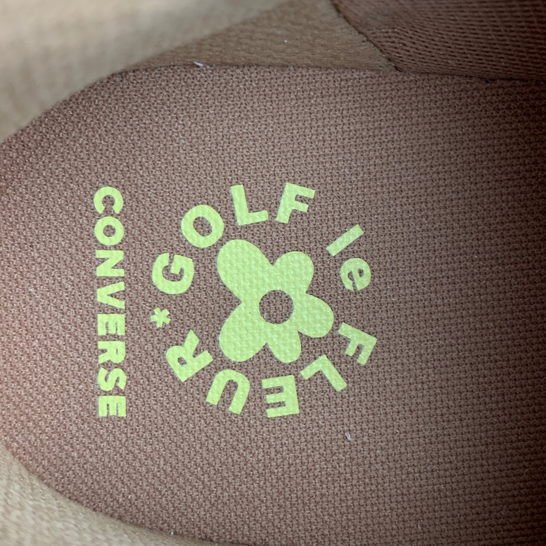 CONVERSE x GOLF Le Fleur Gianno Taille 11 Baskets en cuir bicolore rose beige