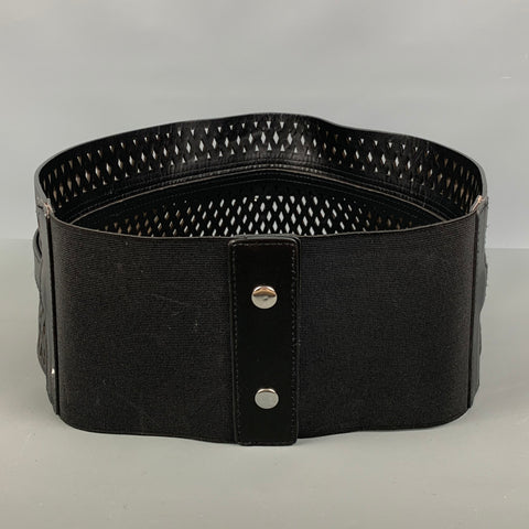 TORRID Size 2 Black Perforated Polyurethane Faux Leather Belt
