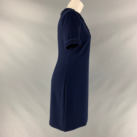 TRINA TURK Robe à manches courtes en polyester bleu marine taille 2