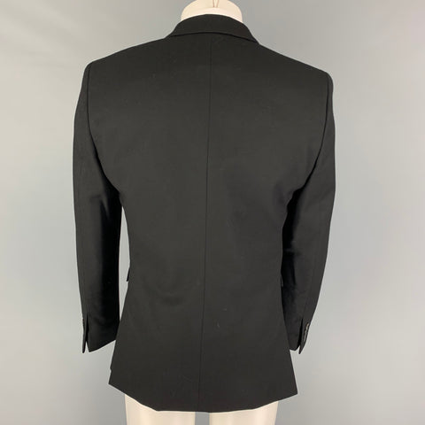 THE KOOPLES Size 38 Black Wool Notch Lapel Sport Coat