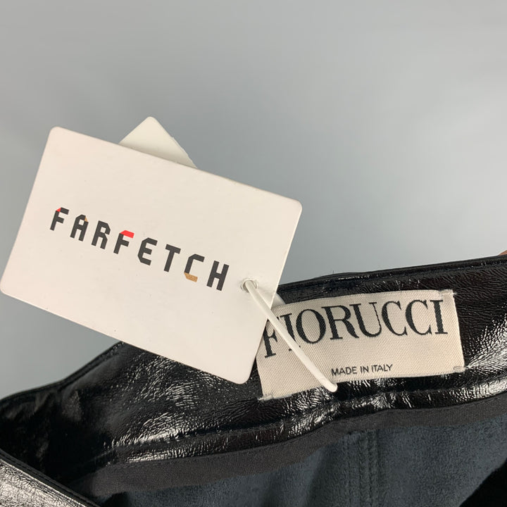 FIORUCCI Talla 29 Pantalones casuales de corte jean de poliuretano / poliéster sólido negro