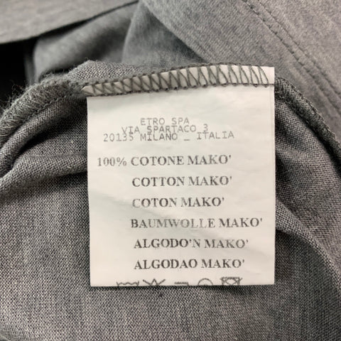 ETRO Polo de algodón blanco gris marino talla XXL