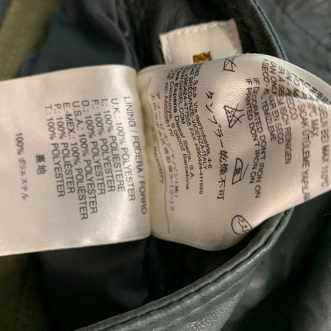 DIESEL Size 34 Green Leather Casual Pants