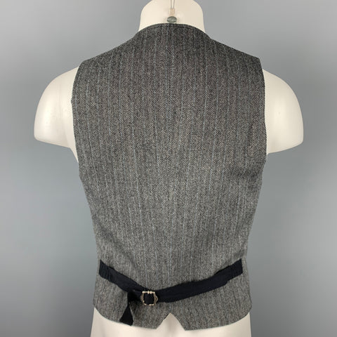 MARC by MARC JACOBS Size M Grey Herringbone Wool Buttoned Vest
