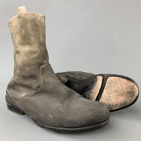 VOLGA VOLGA Size 7.5 Grey Distressed Leather Ankle Boots