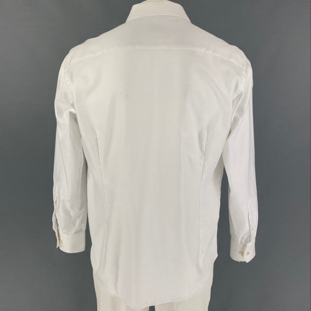 ETON Size XXL White Cotton Button Up Long Sleeve Shirt