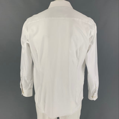 Camisa de manga larga con botones de algodón blanco talla XXL ETON