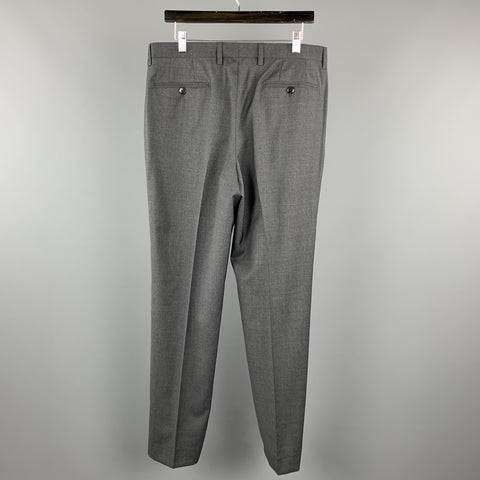 ETRO Size 34 x 35 Dark Gray Lana Wool Dress Pants