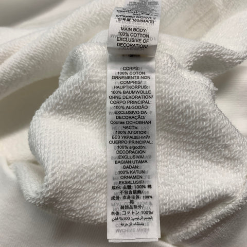 TORY BURCH Taille S Sweat-shirt à col rond en coton blanc