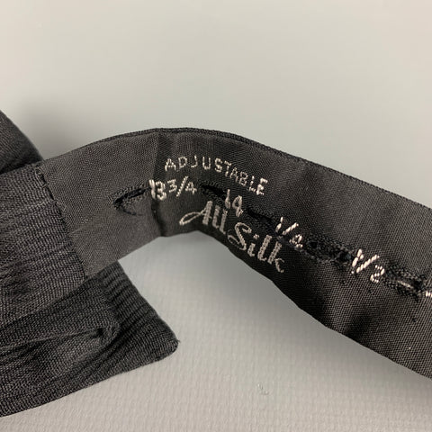 GIORGIO ARMANI Black Textured Silk Bow Tie