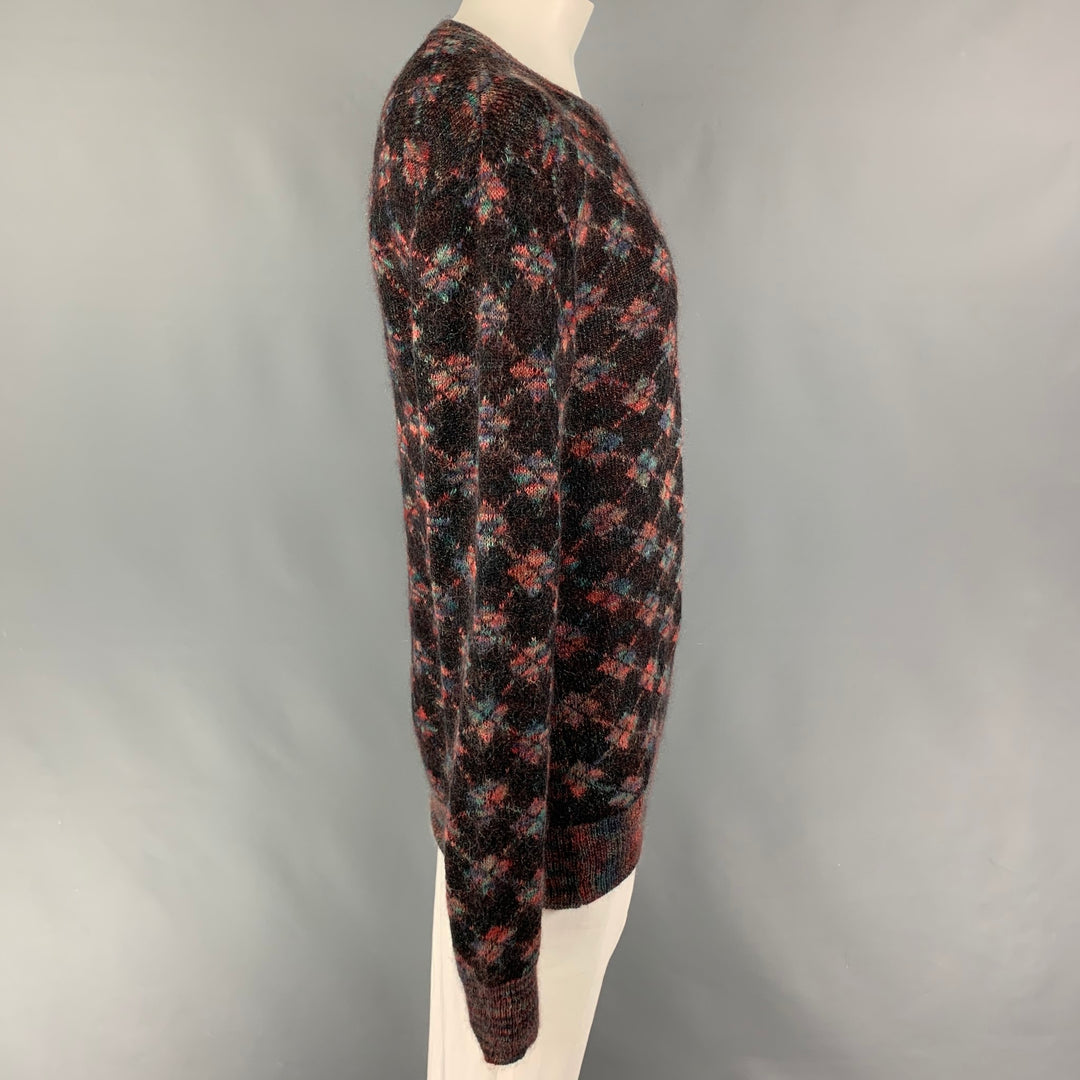 VIVIENNE WESTWOOD Size L/XL Brown Multi-Color Knit Wool Mohair Sweater