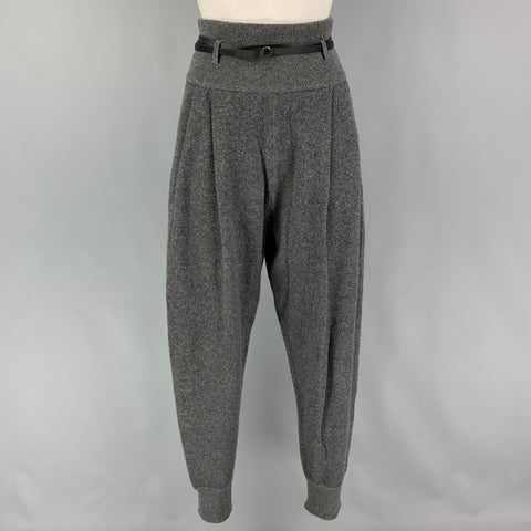 THE ROW Size XS Grey Cashmere Silk Pleated High Waisted Casual Pants