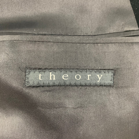 THEORY Size 46 Black Velvet Cotton Lycra Peak Lapel Sport Coat