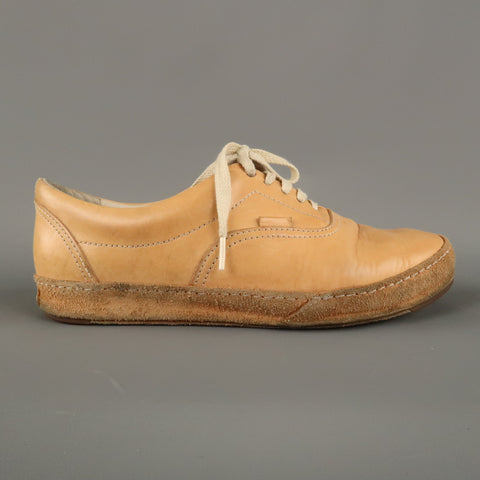 HENDER SCHEME Size 9.5 Tan Leather Lace Up Sneakers