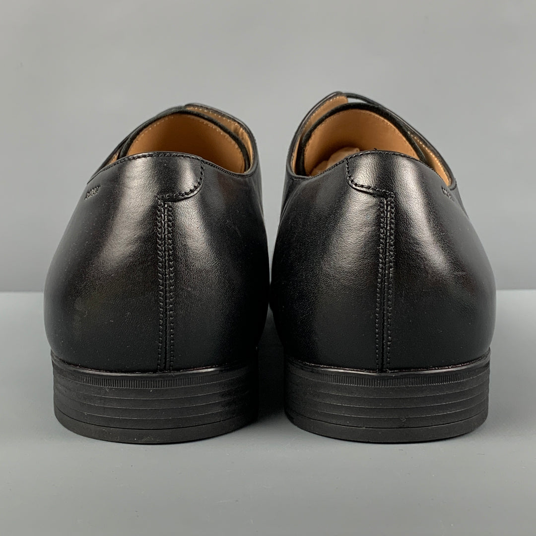 BALLY Size 12 Black Leather Lace Up Haldo Shoes