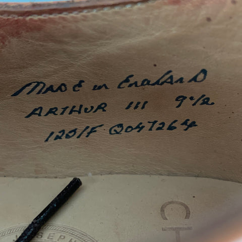 JOSEPH CHEANEY Taille 10,5 Chaussures à lacets en cuir perforé marron Wingtip