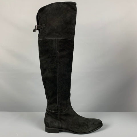 AQUATALIA Size 9.5 Black Suede Boots