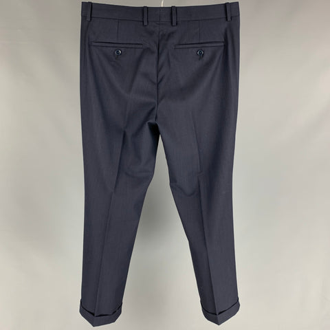 THEORY Size 31 Navy Wool Cuffed Dress Pants