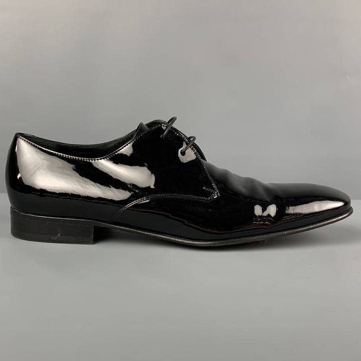 SALVATORE FERRAGAMO Talla 11 Zapatos con cordones de cuero negro