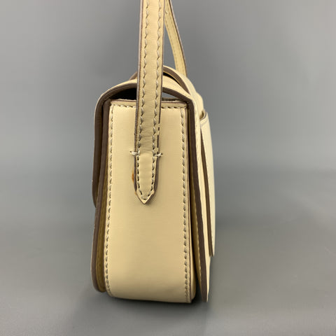 STELLA McCARTNEY Pastel Yellow Faux Leather Oversized Buckle CIEL Bag
