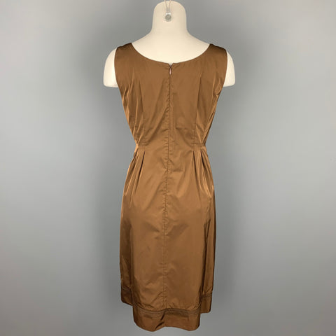 LIDA BADAY Taille 8 Robe fourreau sans manches en polyester marron