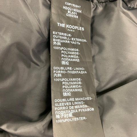 THE KOOPLES Size L Black Polyamide Hooded Jacket