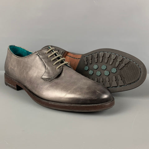 Zapatos con cordones de cuero degradado gris talla 12 de TED BAKER