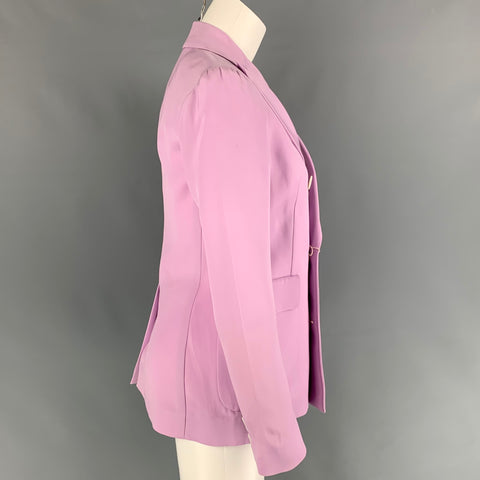 DSQUARED2 Size 4 Lavender Silk Cotton Jacket Blazer