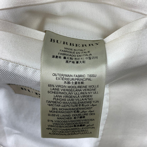 BURBERRY LONDON Size 40 Regular Beige Wool / Mohair Peak Lapel Sport Coat