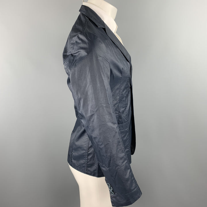 XAGON MAN Size M Navy Cotton / Polyamide Notch Lapel Sport Coat