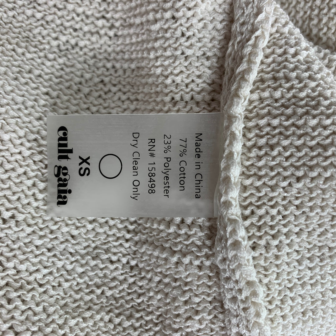 CULT GAIA Size XS Off White Cotton Polyester Cutout Serita Dress