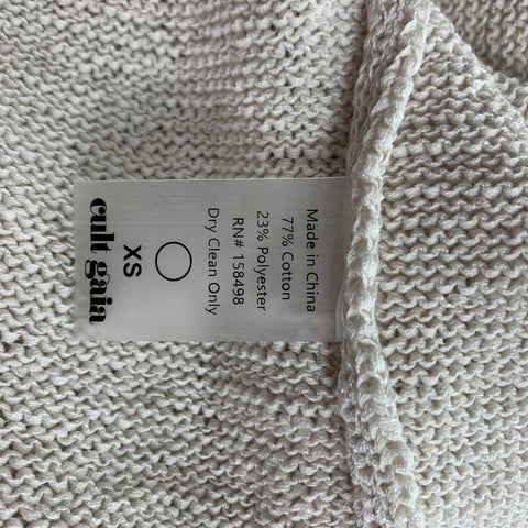 CULT GAIA Size XS Off White Cotton Polyester Cutout Serita Dress