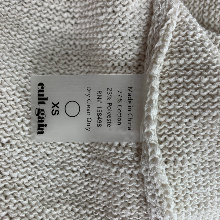 CULT GAIA Size XS Off White Cotton Polyester Cutout Serita Dress