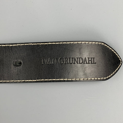 IVAN GRUNDAHL Waist Size 31 Black Leather Belt