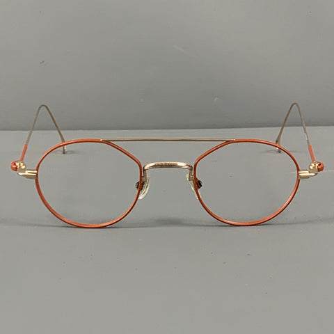 ANNE ET VALENTIN Brown Gold Two Tone Metal Frames