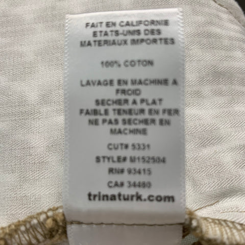MR TURK Size 32 Beige Tan Woven Cotton Zip Fly Casual Pants