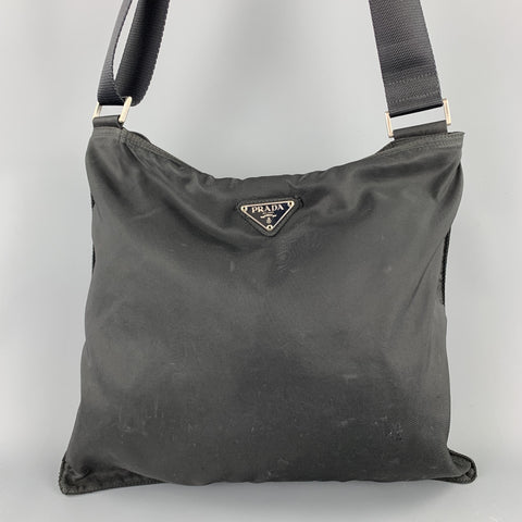 PRADA Black Nylon Cross Body Handbag
