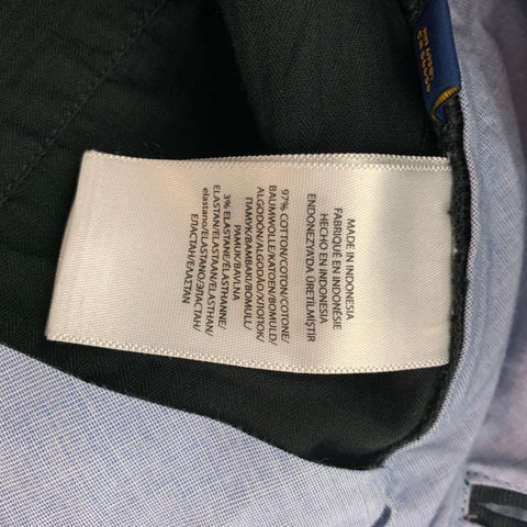 POLO de RALPH LAUREN Talla 38 Pantalones casuales ajustados de algodón negro