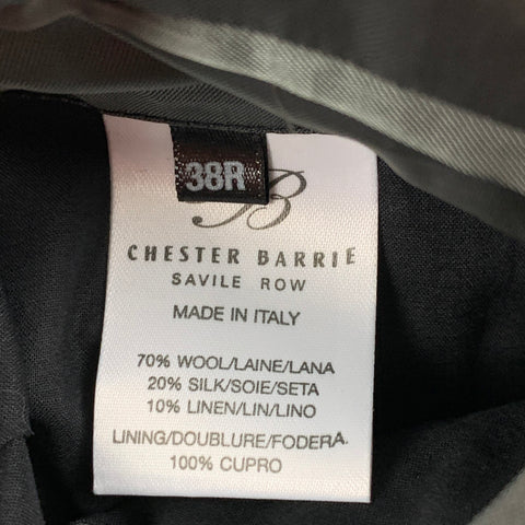 CHESTER BARRIE Size 38 Navy Wool Blend Double Breasted Sport Coat