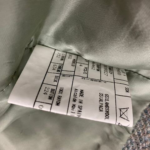 RALPH LAUREN Size L Olive Herringbone Rayon Buttoned Vest